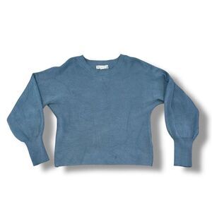 Pink Rose Vintage Balloon Sleeve Rib Knit Long Sleeve Sweater Women’s Medium